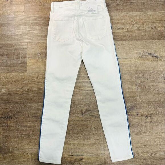 J BRAND Womens Alana High Rise Crop Denim Jeans White Blue Size 26​​ - Picture 2 of 7